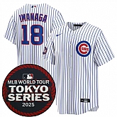 Men's Chicago Cubs #18 Shota Imanaga White 2025 World Tour Tokyo Series Home Stitched Jersey Dzhi,baseball caps,new era cap wholesale,wholesale hats